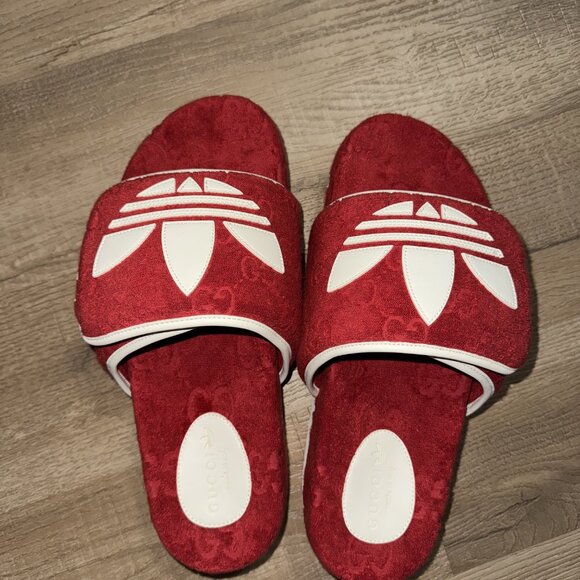 Gucci X Adidas Slides (Red) (Unused) - Picture 2 of 15